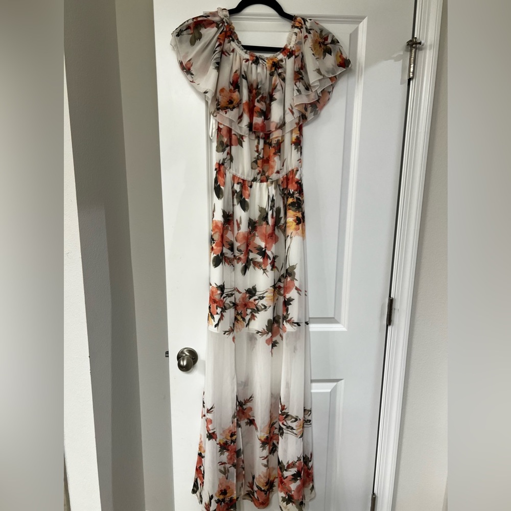 White House black market off the shoulder dress